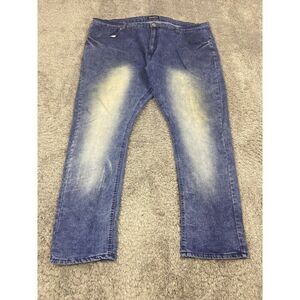 Jeanetix Jeans Mens 48x30 Slim Straight Leg Distressed Grudge Skater Denim